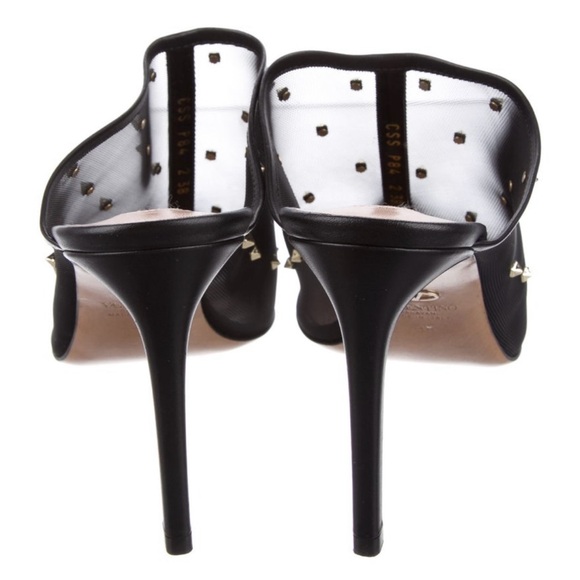 Valentino studded mesh mule with stiletto heel. Size 8. - Picture 4 of 4